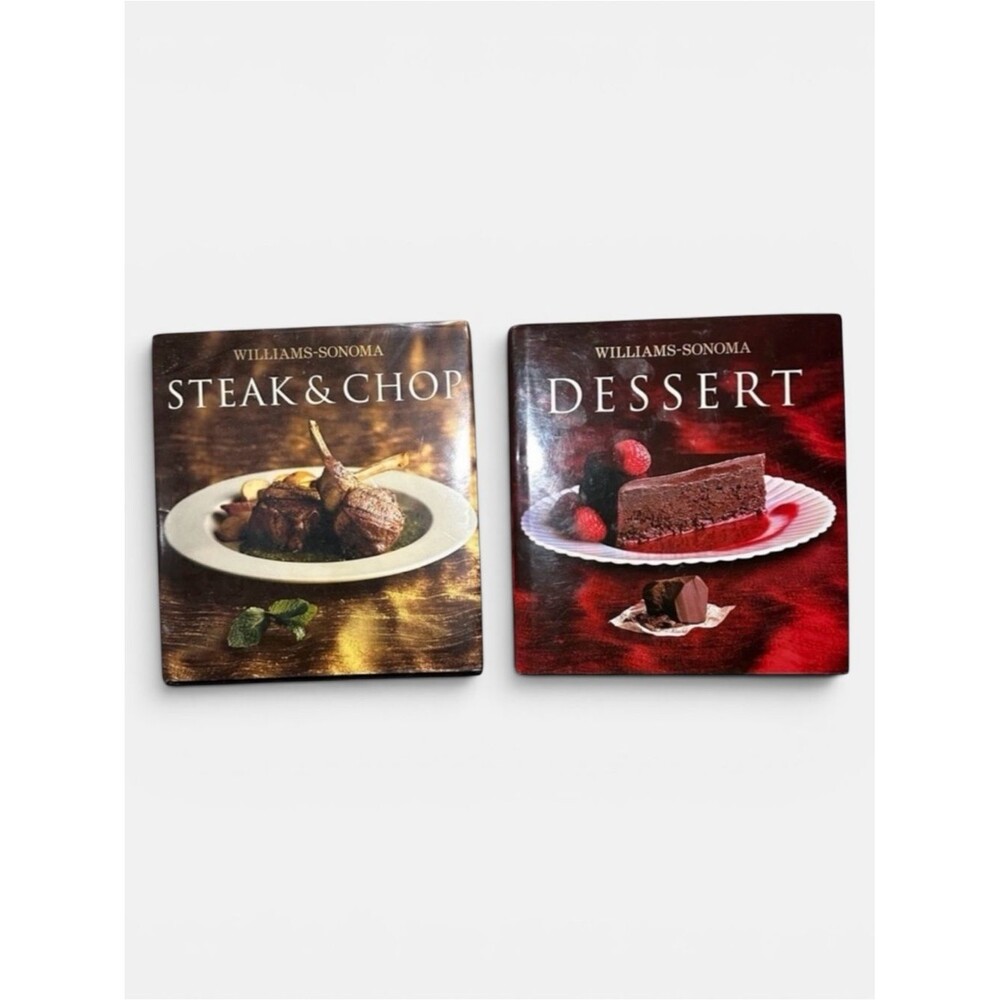 Williams Sonoma Steak & Chop Dessert Cookbook Set Gourmet Recipe Kitchen
